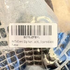 NWT RATIVE Anti-Slip Non- Skid Ankle Socks w/ Grippers Unisex Size XL 3 pack